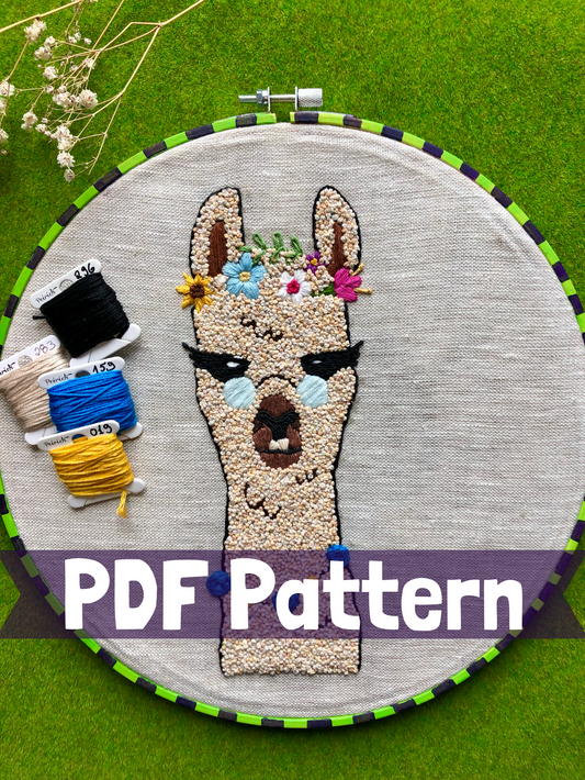 Llama Embroidery Pattern | Digital Download